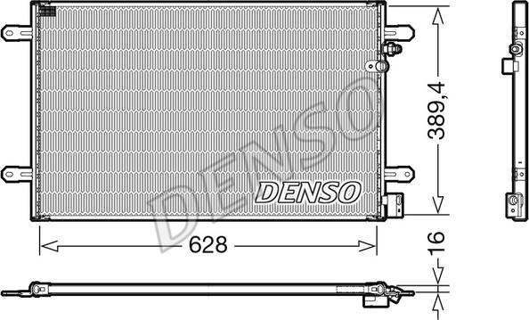Denso DCN02037 - Конденсатор кондиционера autosila-amz.com