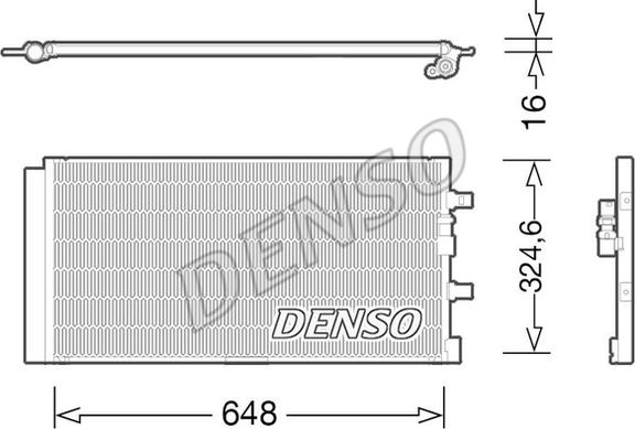 Denso DCN02024 - Конденсатор кондиционера autosila-amz.com