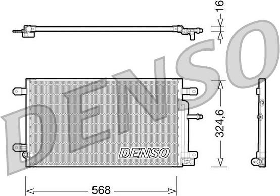 Denso DCN02020 - Конденсатор кондиционера autosila-amz.com