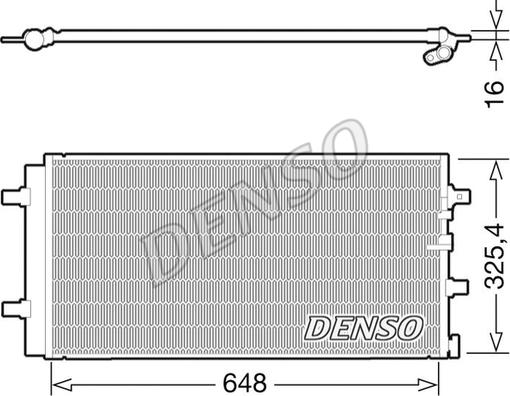 Denso DCN02021 - Конденсатор кондиционера autosila-amz.com