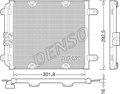 Denso DCN02028 - Конденсатор кондиционера autosila-amz.com