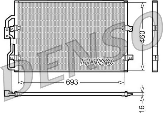 Denso DCN07040 - Конденсатор кондиционера autosila-amz.com