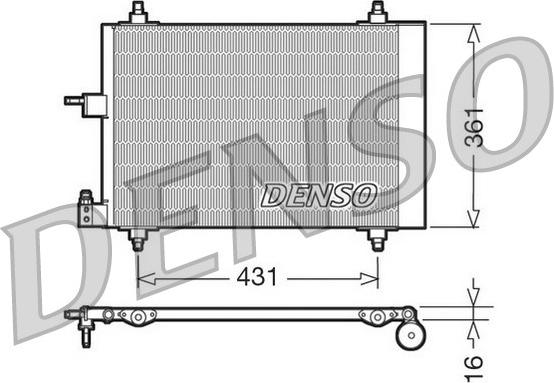 Denso DCN07009 - Конденсатор кондиционера autosila-amz.com