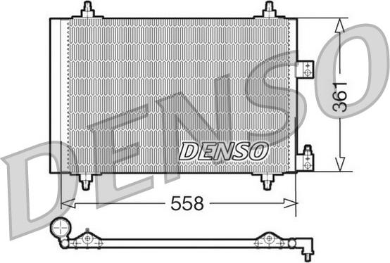 Denso DCN07005 - Конденсатор кондиционера autosila-amz.com