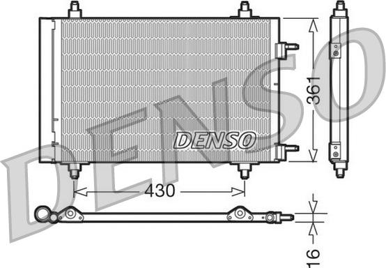 Denso DCN07019 - Конденсатор кондиционера autosila-amz.com