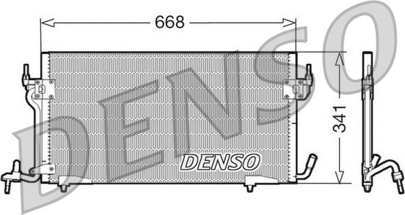 Denso DCN07010 - Конденсатор кондиционера autosila-amz.com