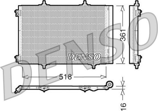 Denso DCN07013 - Конденсатор кондиционера autosila-amz.com