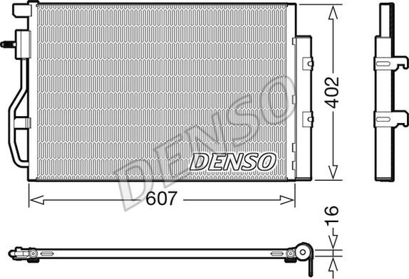 Denso DCN15008 - Конденсор DCN15008 autosila-amz.com