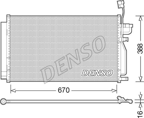 Denso DCN15002 - Конденсатор кондиционера autosila-amz.com