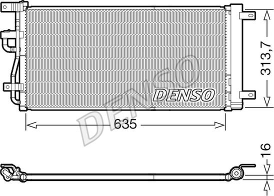 Denso DCN15007 - Конденсатор кондиционера autosila-amz.com