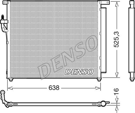 Denso DCN10049 - Конденсатор кондиционера autosila-amz.com