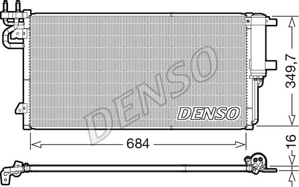 Denso DCN10045 - Конденсатор кондиционера autosila-amz.com