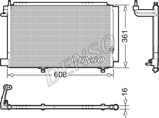 Denso DCN10041 - Конденсатор кондиционера autosila-amz.com