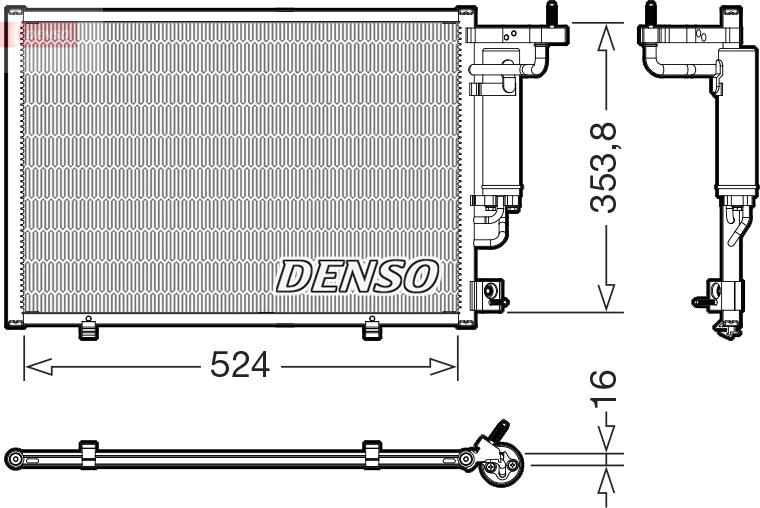 Denso DCN10059 - Конденсатор кондиционера autosila-amz.com