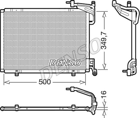 Denso DCN10054 - Конденсатор кондиционера autosila-amz.com