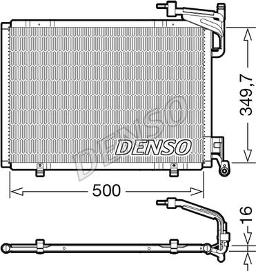 Denso DCN10055 - Конденсатор кондиционера autosila-amz.com
