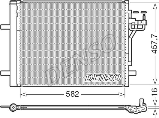 Denso DCN10056 - Конденсатор кондиционера autosila-amz.com