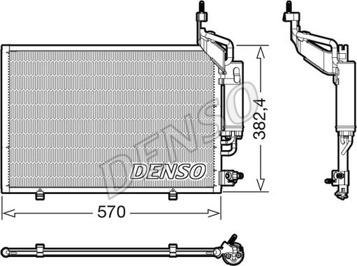 Denso DCN10050 - Конденсатор кондиционера autosila-amz.com