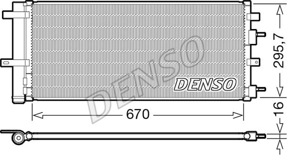 Denso DCN10053 - Конденсатор кондиционера autosila-amz.com