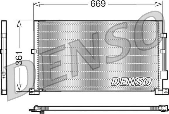 Denso DCN10012 - Конденсатор кондиционера autosila-amz.com