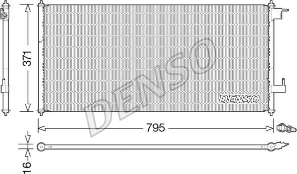 Denso DCN10030 - Конденсатор кондиционера autosila-amz.com