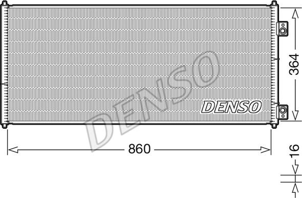 Denso DCN10032 - Конденсатор кондиционера autosila-amz.com