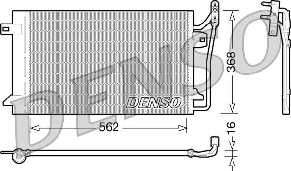 Denso DCN10026 - Конденсатор кондиционера autosila-amz.com