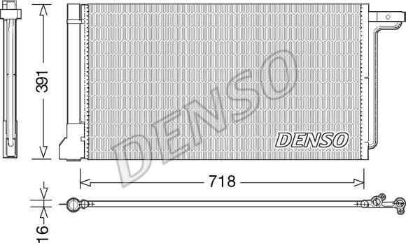 Denso DCN10028 - Конденсатор кондиционера autosila-amz.com