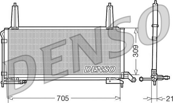 Denso DCN11006 - Конденсатор кондиционера autosila-amz.com