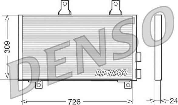 Denso DCN11003 - Конденсатор кондиционера autosila-amz.com