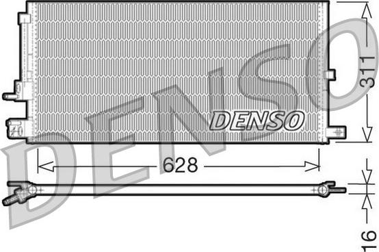 Denso DCN11007 - Конденсатор кондиционера autosila-amz.com