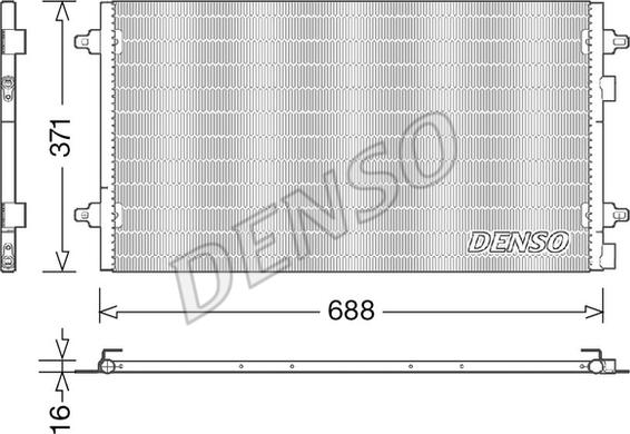 Denso DCN13004 - Конденсатор кондиционера autosila-amz.com