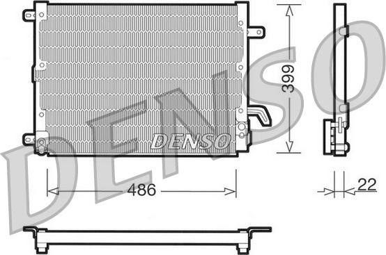 Denso DCN13001 - Конденсатор кондиционера autosila-amz.com