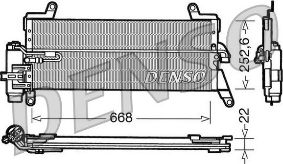 Denso DCN13010 - Конденсатор кондиционера autosila-amz.com