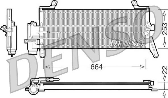 Denso DCN13011 - Конденсатор кондиционера autosila-amz.com
