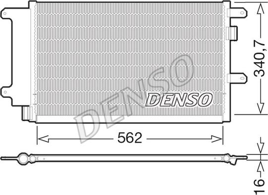 Denso DCN12003 - Конденсатор кондиционера autosila-amz.com