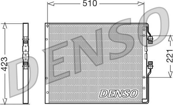 Denso DCN12100 - Конденсатор кондиционера autosila-amz.com