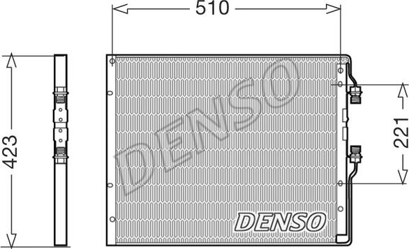 Denso DCN12101 - Конденсатор кондиционера autosila-amz.com