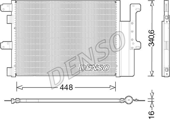 Denso DCN12102 - Конденсатор кондиционера autosila-amz.com