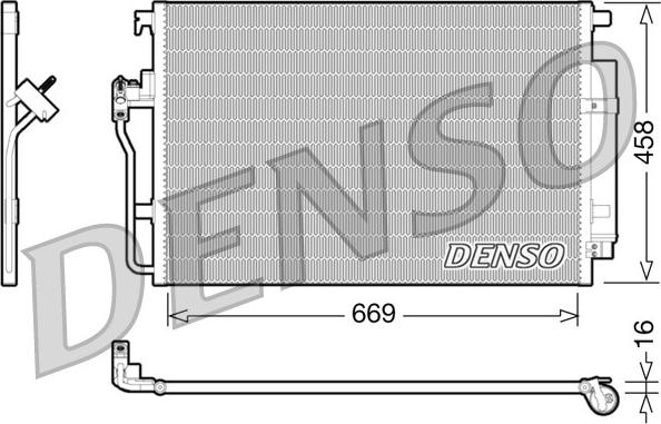 Denso DCN17056 - Конденсатор кондиционера autosila-amz.com
