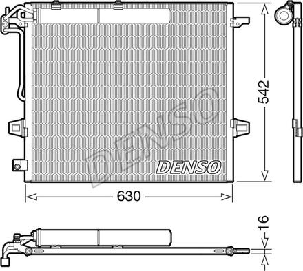 Denso DCN17057 - Конденсатор кондиционера autosila-amz.com