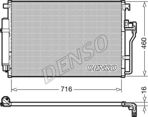 Denso DCN17008 - Конденсатор кондиционера autosila-amz.com