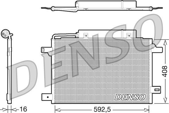 Denso DCN17003 - Конденсатор кондиционера autosila-amz.com