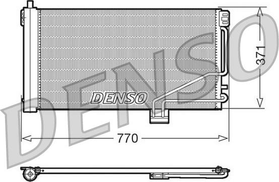Denso DCN17014 - Конденсатор кондиционера autosila-amz.com