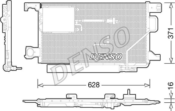 Denso DCN17024 - Конденсатор кондиционера autosila-amz.com