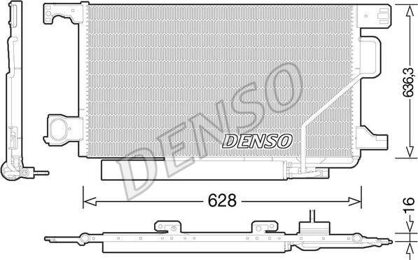 Denso DCN17023 - Конденсатор кондиционера autosila-amz.com