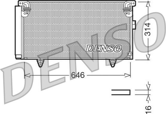 Denso DCN36001 - Конденсатор кондиционера autosila-amz.com