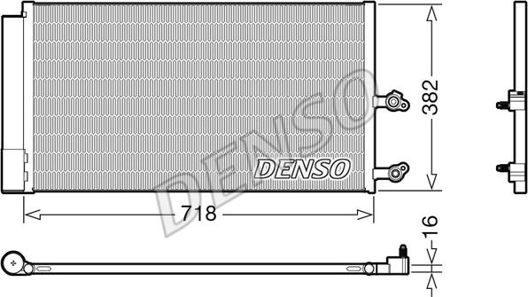 Denso DCN33014 - Конденсатор кондиционера autosila-amz.com