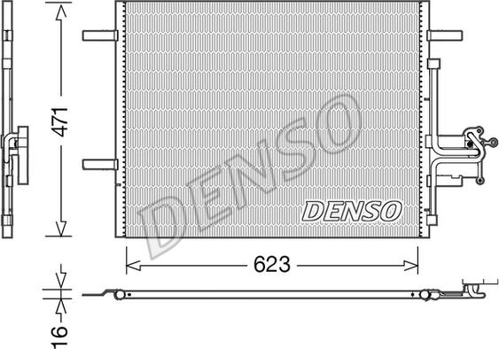 Denso DCN33010 - Конденсатор кондиционера autosila-amz.com
