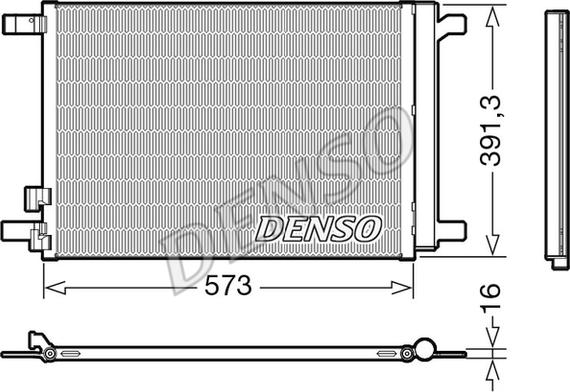 Denso DCN32066 - Конденсатор кондиционера autosila-amz.com